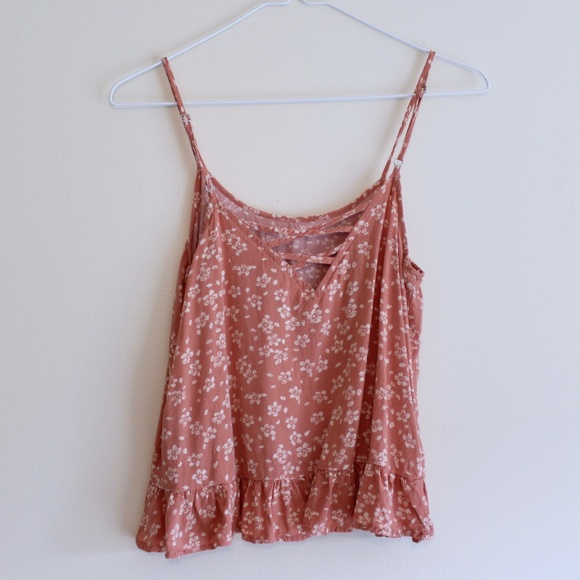 Pink Floral Flowy Tank Top - Picture 2 of 3